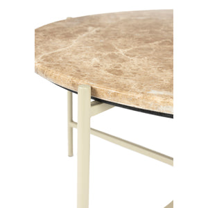   Round Beige Marble Side Table | Oroa.com