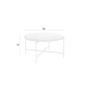   Round Beige Marble Side Table | Oroa.com