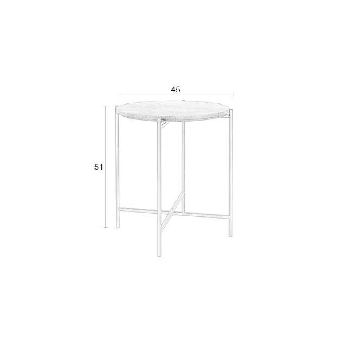   Round Beige Marble Side Table | Oroa.com