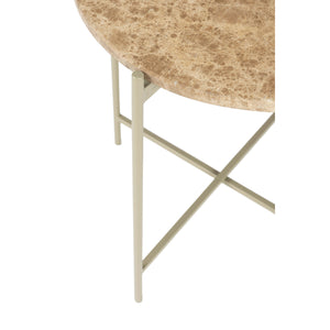   Round Beige Marble Side Table | Oroa.com