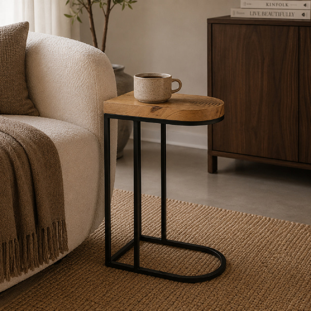   Modern European furniture - Natural Mango Wood Side Table - www.oroa.com | Oroa.com