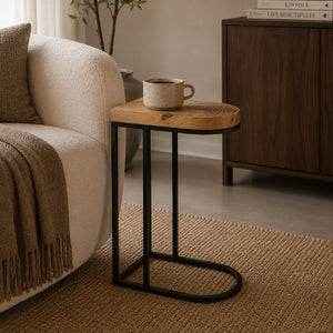   Modern European furniture - Natural Mango Wood Side Table - www.oroa.com | Oroa.com