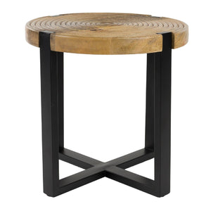   Modern European furniture - Round Wooden Fluted Side Table - www.oroa.com | Oroa.com