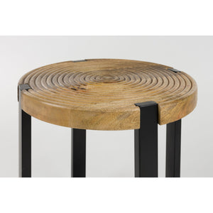   Modern European furniture - Round Wooden Fluted Side Table - www.oroa.com | Oroa.com
