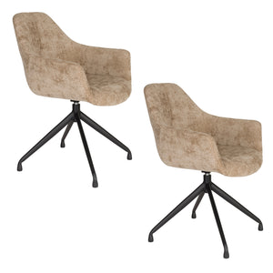   Upholstered Quadrupod Accent Armchairs (2) | Oroa.com