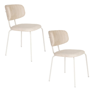   Modern furniture - Minimalist Cushioned Dining Chairs (2) - www.oroa.com | Oroa.com