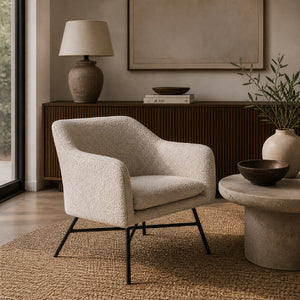   Modern European furniture - Beige Fabric Lounge Chair - www.oroa.com | Oroa.com