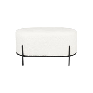   Modern furniture - White Cushioned Oblong Bench - www.oroa.com | Oroa.com