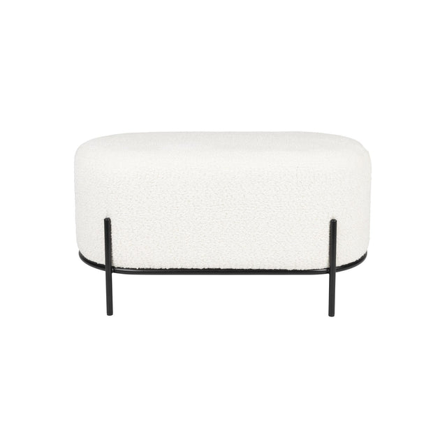 Modern furniture - White Cushioned Oblong Bench - www.oroa.com
