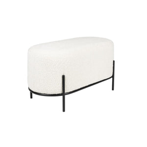   Modern furniture - White Cushioned Oblong Bench - www.oroa.com | Oroa.com