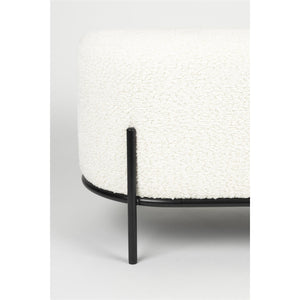   Modern furniture - White Cushioned Oblong Bench - www.oroa.com | Oroa.com