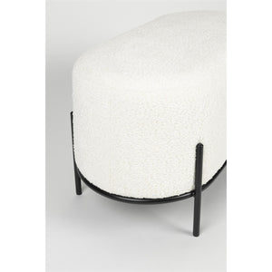   Modern furniture - White Cushioned Oblong Bench - www.oroa.com | Oroa.com
