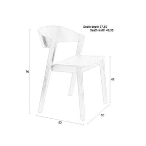  Modern European furniture - Oak Wood Dining Chairs (2) - www.oroa.com | Oroa.com