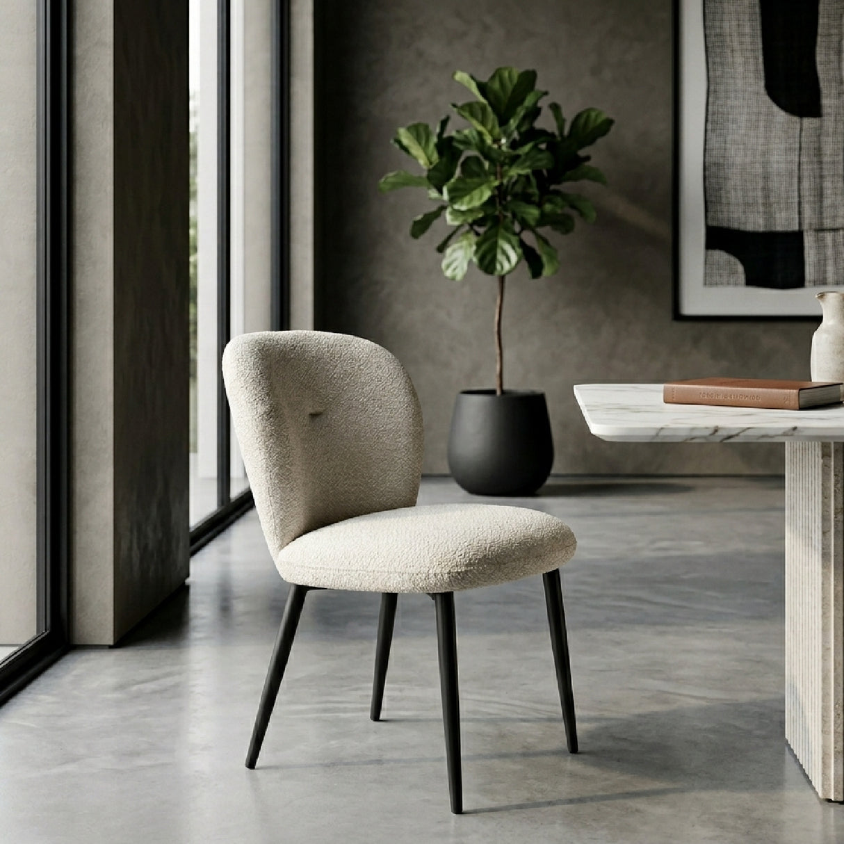   Modern European furniture - Upholstered Dining Chairs (2) - www.oroa.com | Oroa.com