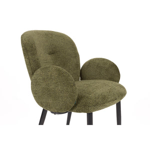   Modern furniture - Green Fabric Dining Armchairs (2) - www.oroa.com | Oroa.com