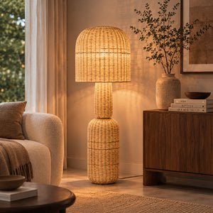   Modern European furniture - Brown Rattan Floor Lamp - www.oroa.com | Oroa.com