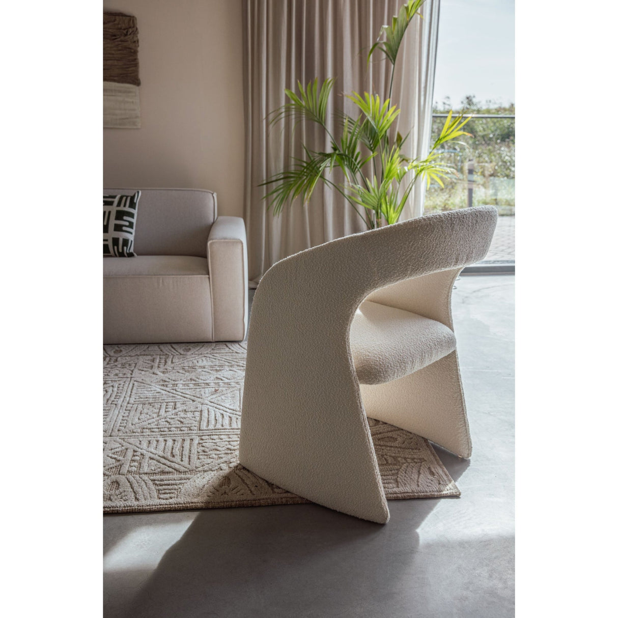   Modern European furniture - Beige Open-Back Accent Chair - www.oroa.com | Oroa.com