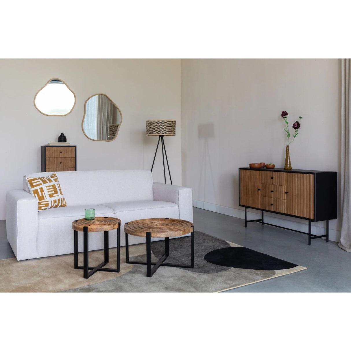   Modern European furniture - White Fabric 2.5-Seater Sofa - www.oroa.com | Oroa.com