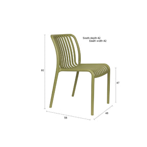   Molded Outdoor Stackable Chairs (4) | Oroa.com