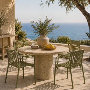   Modern European furniture - Colored Stackable Outdoor Dining Armchairs (4) - www.oroa.com | Oroa.com