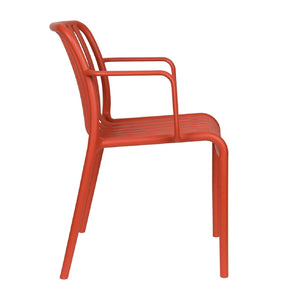   Modern European furniture - Colored Stackable Outdoor Dining Armchairs (4) - www.oroa.com | Oroa.com