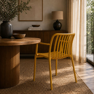   Modern European furniture - Colored Stackable Outdoor Dining Armchairs (4) - www.oroa.com | Oroa.com