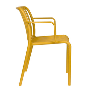   Modern European furniture - Colored Stackable Outdoor Dining Armchairs (4) - www.oroa.com | Oroa.com