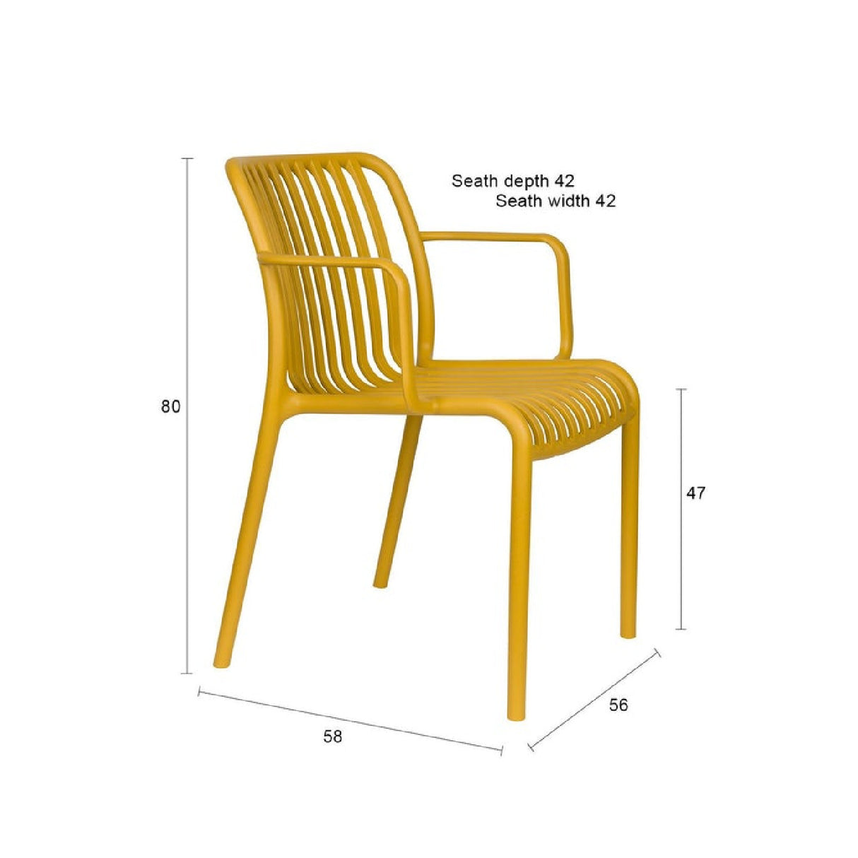   Modern European furniture - Colored Stackable Outdoor Dining Armchairs (4) - www.oroa.com | Oroa.com