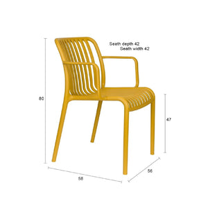   Modern European furniture - Colored Stackable Outdoor Dining Armchairs (4) - www.oroa.com | Oroa.com