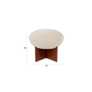   Modern furniture - Beige Cushioned Stool - www.oroa.com | Oroa.com
