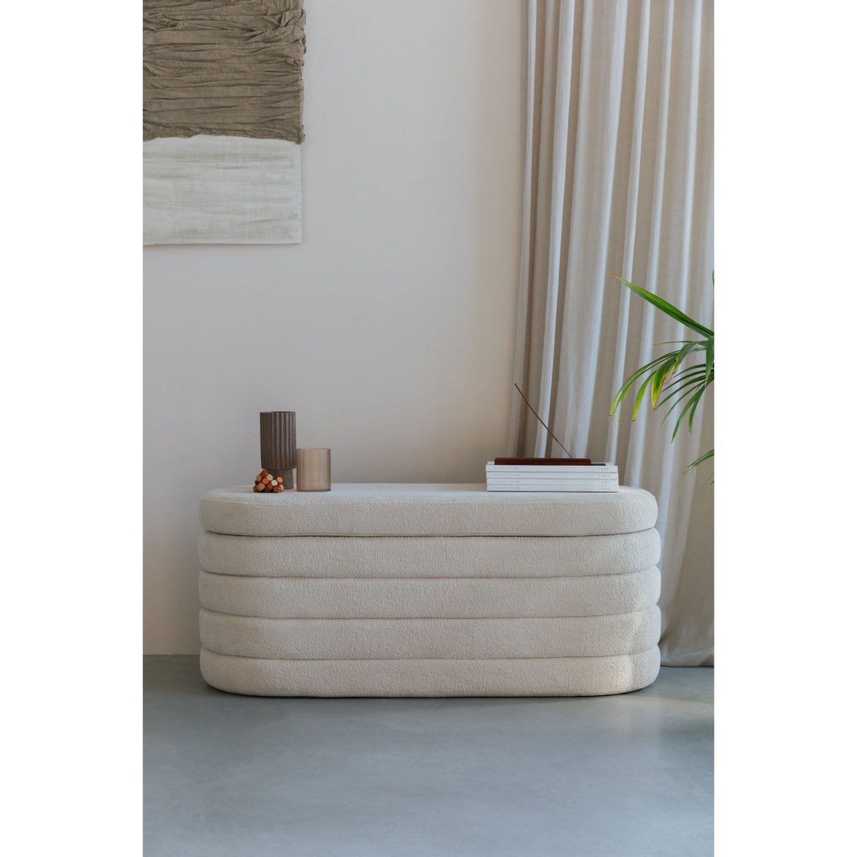   Modern European furniture - Beige Storage Bench - www.oroa.co | Oroa.com