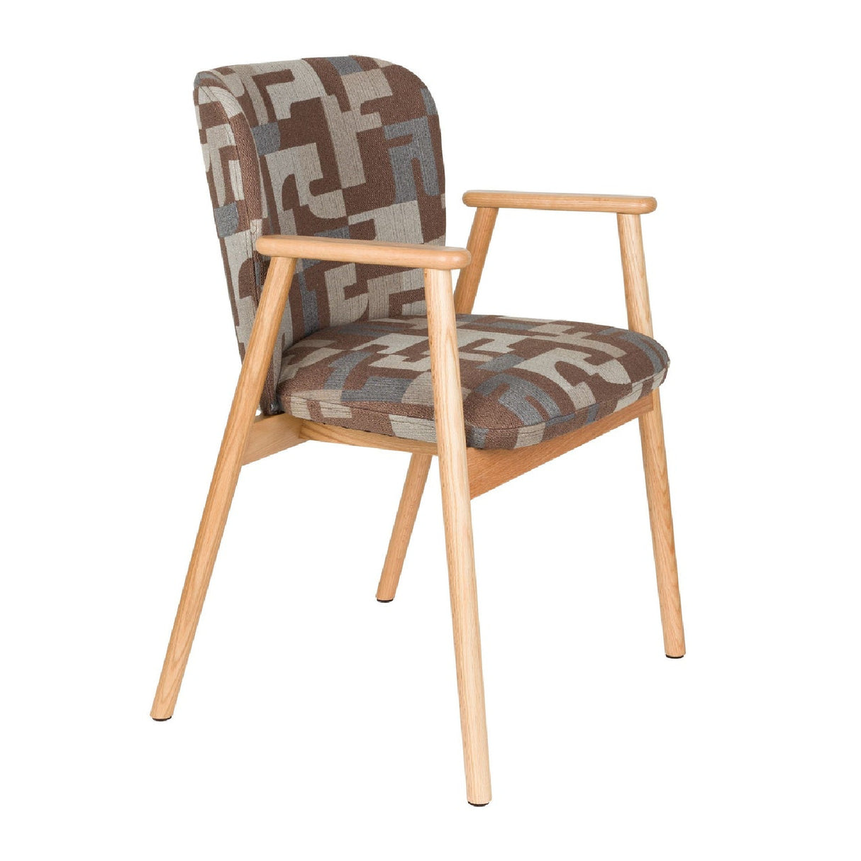   Modern European furniture - Brown Printed Dining Armchairs (2) - www.oroa.com | Oroa.com