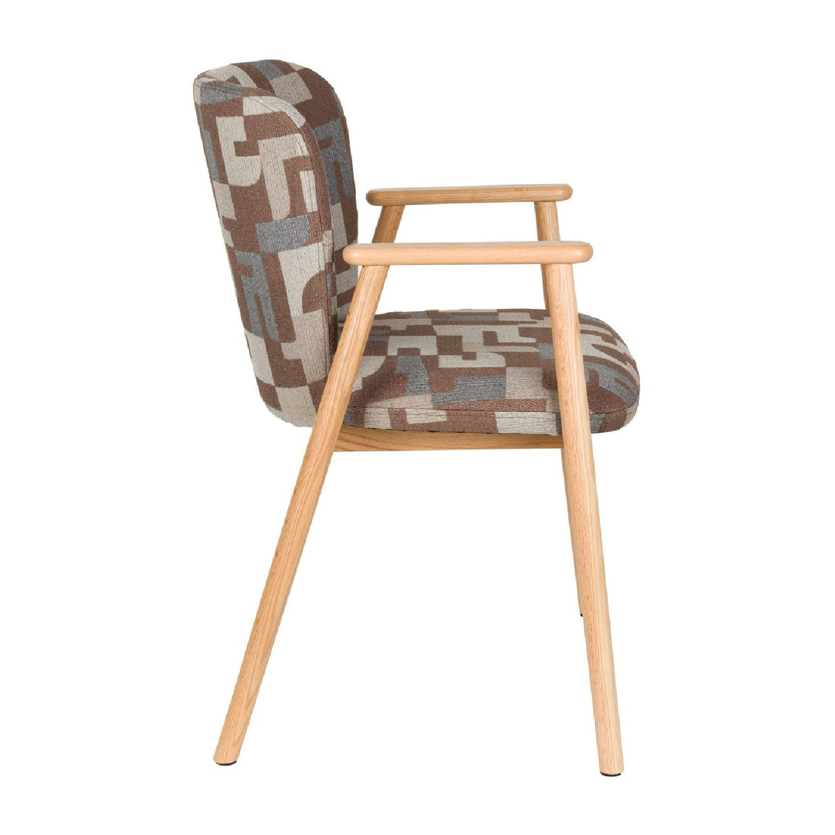   Modern European furniture - Brown Printed Dining Armchairs (2) - www.oroa.com | Oroa.com