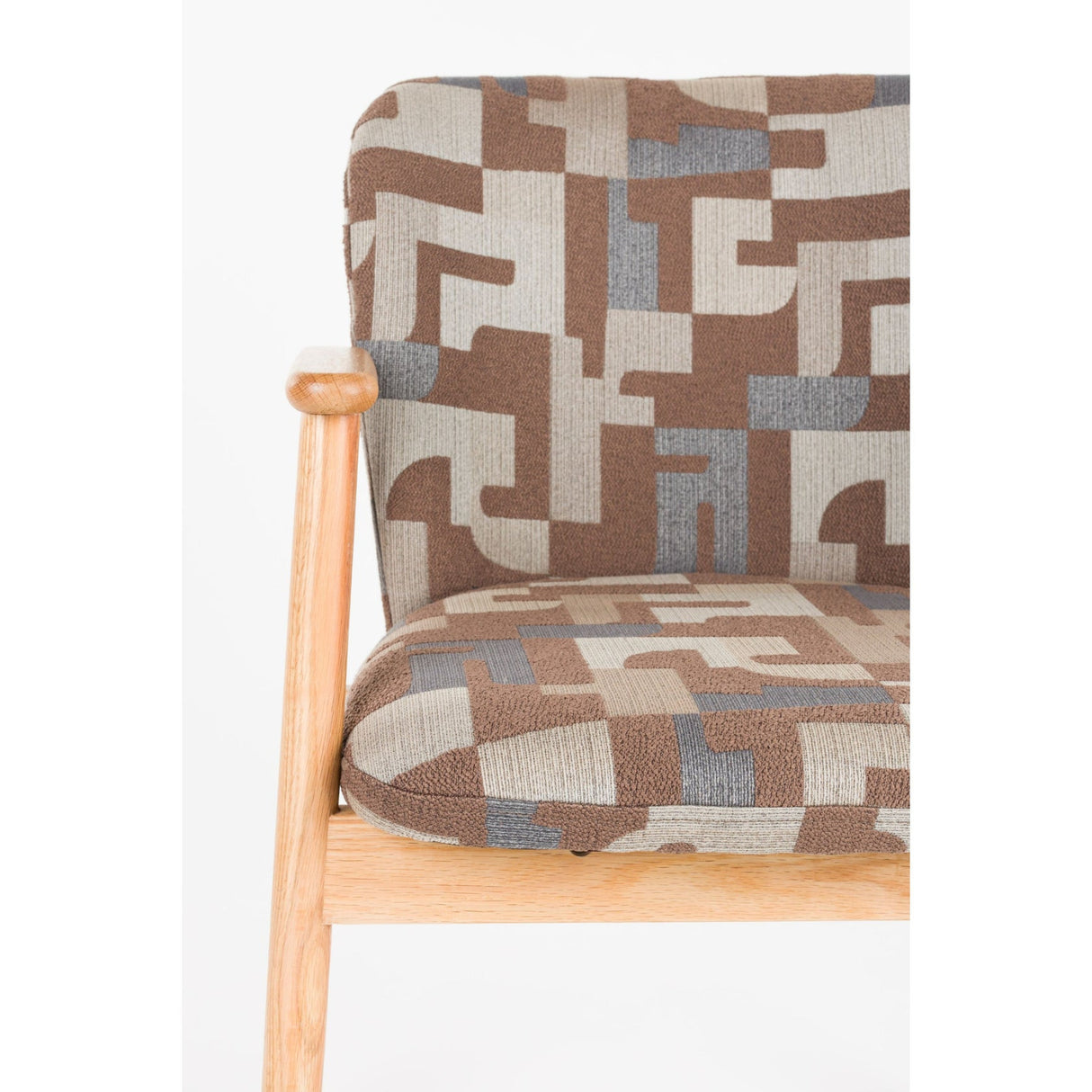   Modern European furniture - Brown Printed Dining Armchairs (2) - www.oroa.com | Oroa.com