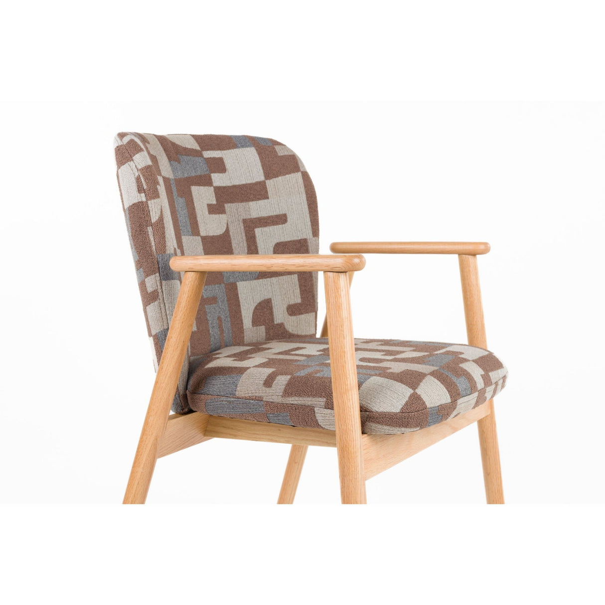   Modern European furniture - Brown Printed Dining Armchairs (2) - www.oroa.com | Oroa.com