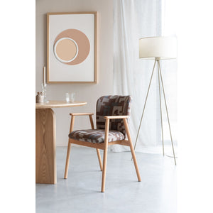   Modern European furniture - Brown Printed Dining Armchairs (2) - www.oroa.com | Oroa.com