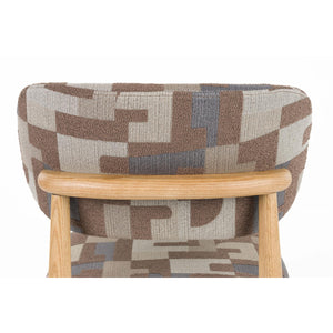   Modern European furniture - Brown Printed Dining Chairs (2) - www.oroa.com | Oroa.com