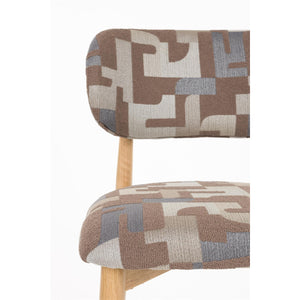   Modern European furniture - Brown Printed Dining Chairs (2) - www.oroa.com | Oroa.com