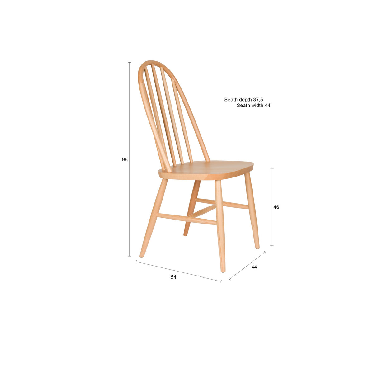   Beech Wood Dining Chairs (2) | Oroa.com