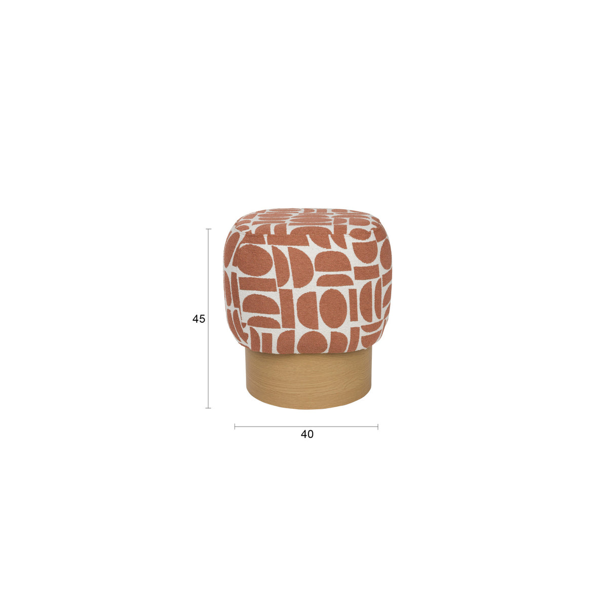   Patterned Fabric Stool | Oroa.com