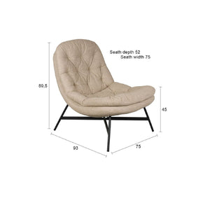   Modern European furniture - Beige Tufted Lounge Chair - www.oroa.com | Oroa.com