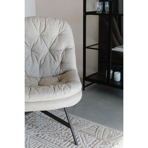   Modern European furniture - Beige Tufted Lounge Chair - www.oroa.com | Oroa.com
