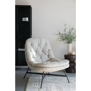   Modern European furniture - Beige Tufted Lounge Chair - www.oroa.com | Oroa.com