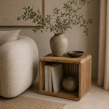   Slatted Teak Shelf | Oroa.com