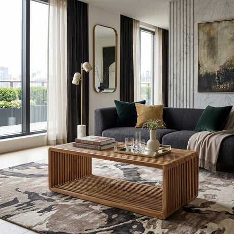   Modern furniture - Slatted Teak Coffee Table - www.oroa.com | Oroa.com