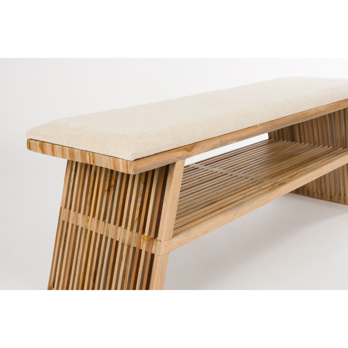   Modern European furniture - Cotton Seat Teak Bench - www.oroa.com | Oroa.com