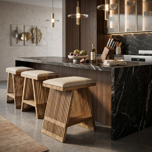   Modern furniture - A-Shaped Base Teak Stool - www.oroa.com | Oroa.com
