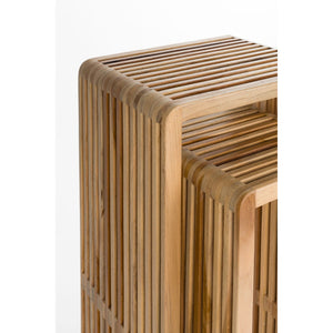   Modern European furniture - Slatted Teak Plant Stand Set (2) - www.oroa.com | Oroa.com