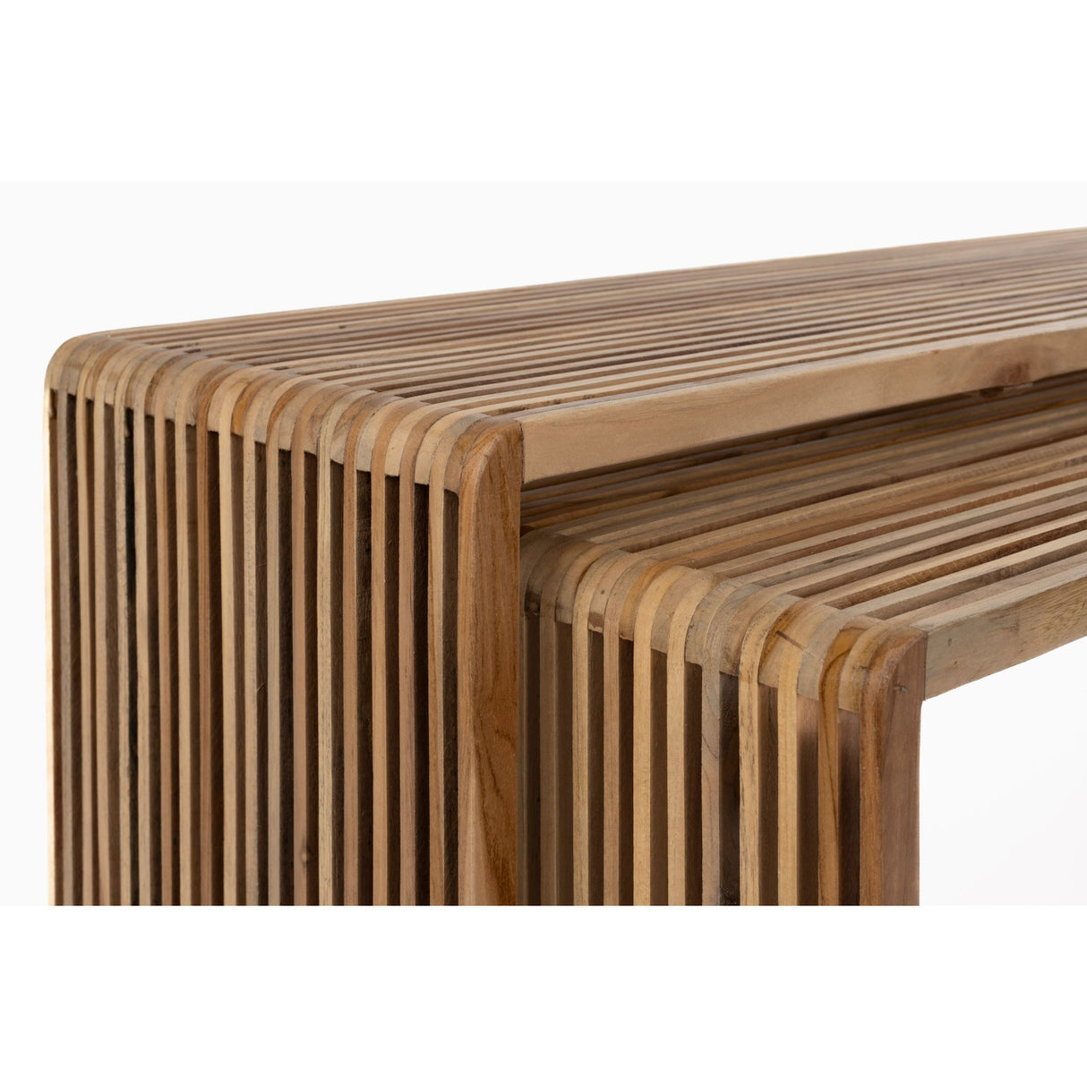   Modern European furniture - Slatted Teak Nesting Coffee Tables (2) - www.oroa.com | Oroa.com