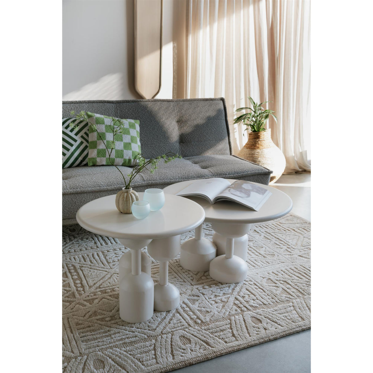   Beige Wooden Modern Side Table | Oroa.com